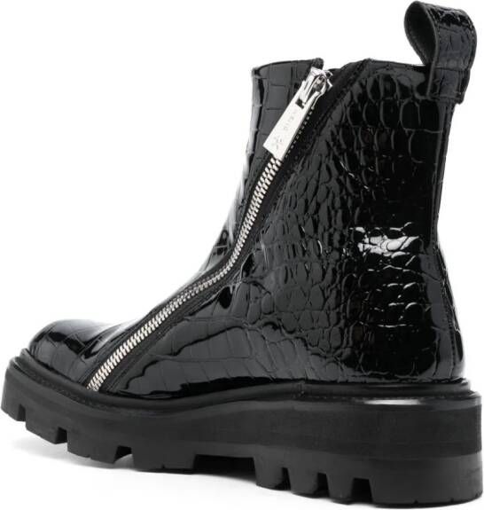 GmbH Selim mock-croc ankle boots Black