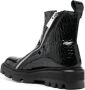 GmbH Selim mock-croc ankle boots Black - Thumbnail 3