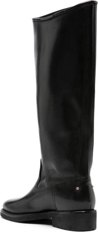 Golden Goose 35mm leather knee-high boots Black
