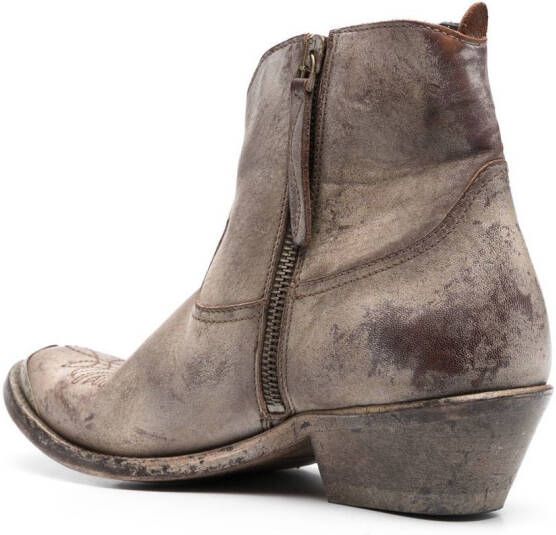 Golden Goose almond-toe ankle boots Brown