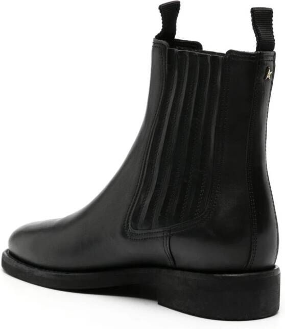 Golden Goose almond-toe leather boots Black