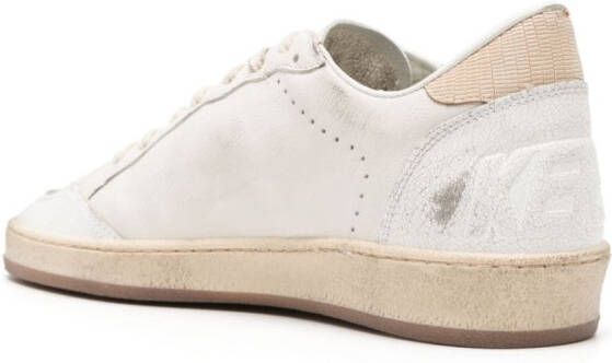 Golden Goose Ball Star cracked leather sneakers White