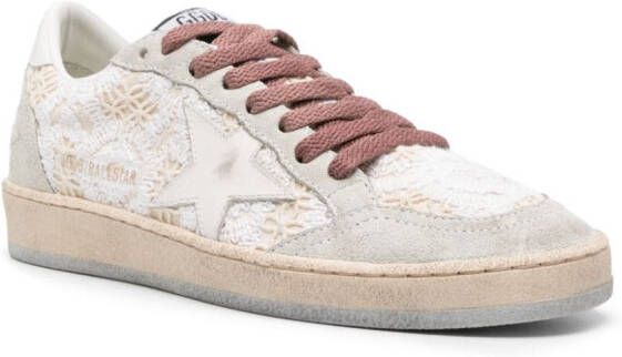 Golden Goose Ball Star embroidered-panels sneakers Neutrals