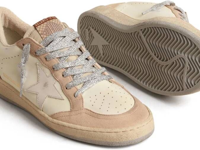 Golden Goose Ball-Star low-top panelled sneakers Neutrals