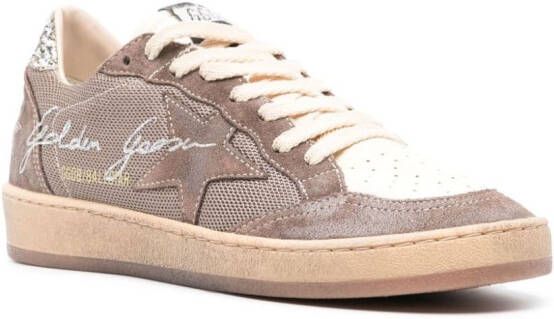Golden Goose Ball Star panelled sneakers Brown