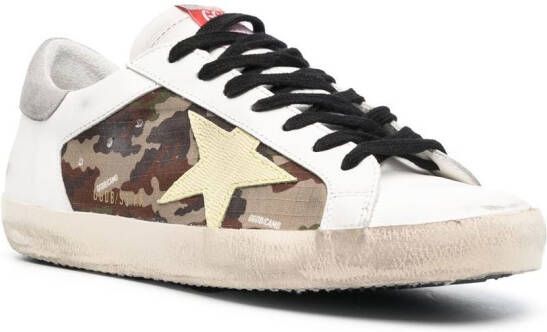 Golden Goose camouflage-panel star-patch sneakers White