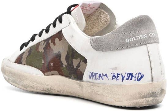 Golden Goose camouflage-panel star-patch sneakers White