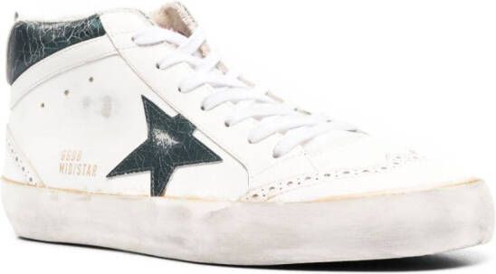 Golden Goose cracked-effect Mid Star sneakers Neutrals