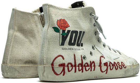 Golden Goose Francy "Beige Red Rose" sneakers Neutrals