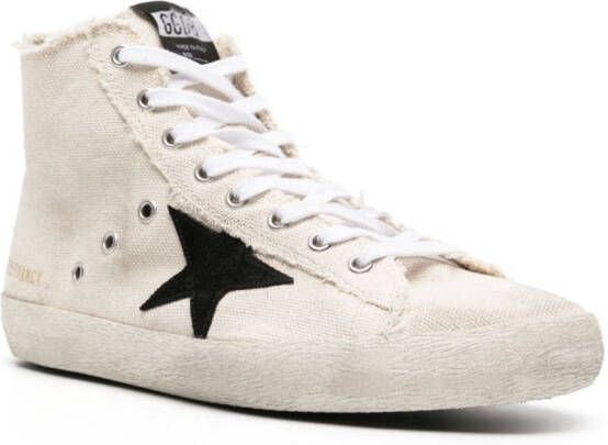 Golden Goose Francy suede-star canvas sneakers Neutrals