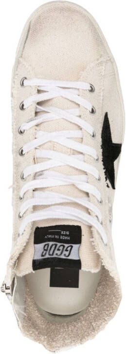 Golden Goose Francy suede-star canvas sneakers Neutrals