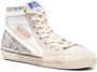 Golden Goose glitter-detail leather high-top sneakers Silver - Thumbnail 2