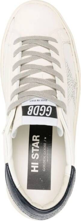 Golden Goose Hi Star leather sneakers White