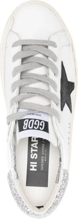 Golden Goose Hi Star leather sneakers White