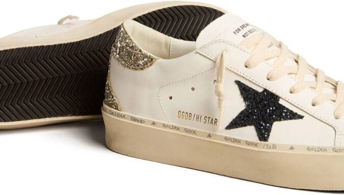Golden Goose Hi-Star panelled flatform sneakers White