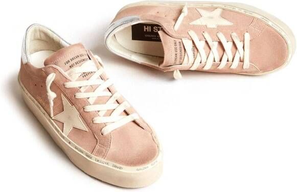 Golden Goose Hi-Star-patch flatform sneakers Pink
