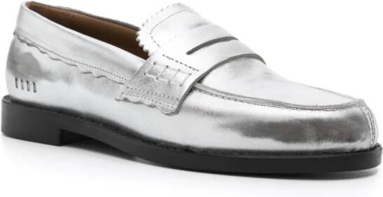 Golden Goose Jerry metallic leather loafers Silver