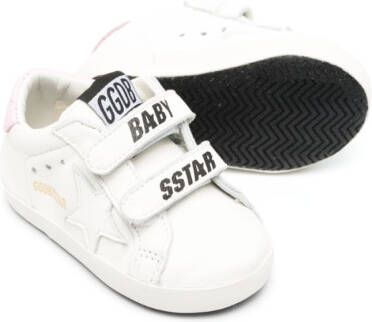Golden Goose Kids Baby School leather sneakers White