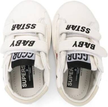 Golden Goose Kids Baby School leather sneakers White