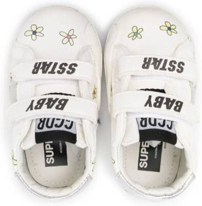 Golden Goose Kids Baby School star-patch leather sneakers White