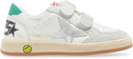 Golden Goose Kids Ball Star distressed leather sneakers White