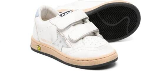 Golden Goose Kids Ball Star leather sneakers White