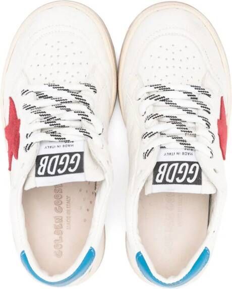 Golden Goose Kids Ball Star New leather sneakers Neutrals