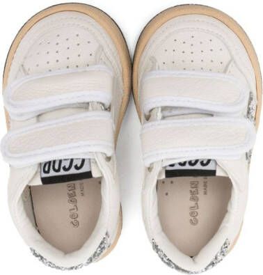 Golden Goose Kids glitter-detailing touch-strap sneakers White