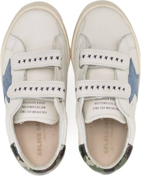 Golden Goose Kids June leather low-top sneakers White