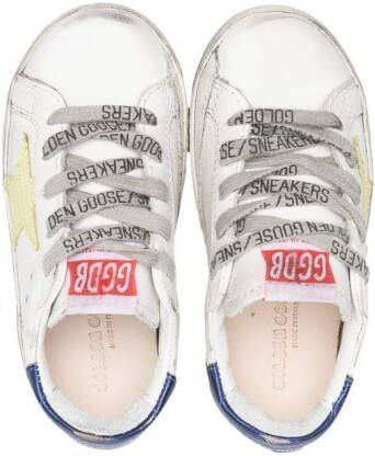 Golden Goose Kids logo-print lace-up sneakers White