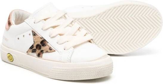 Golden Goose Kids May lace-up low-top sneakers White