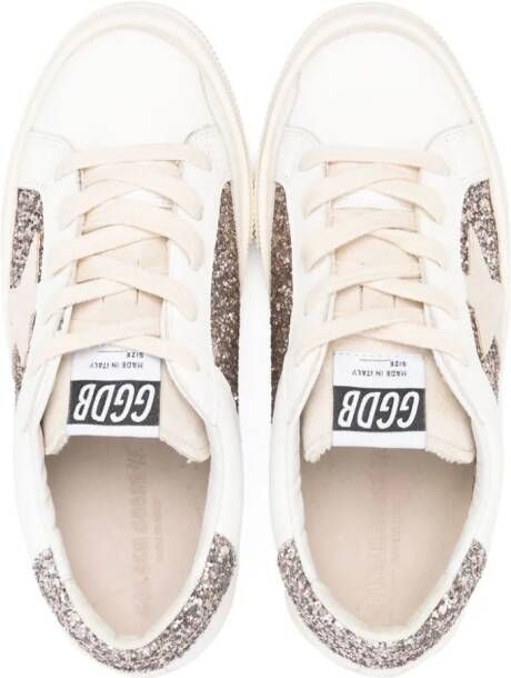 Golden Goose Kids May leather sneakers Neutrals