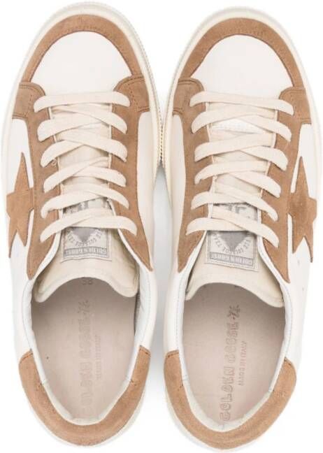 Golden Goose Kids May leather sneakers Neutrals