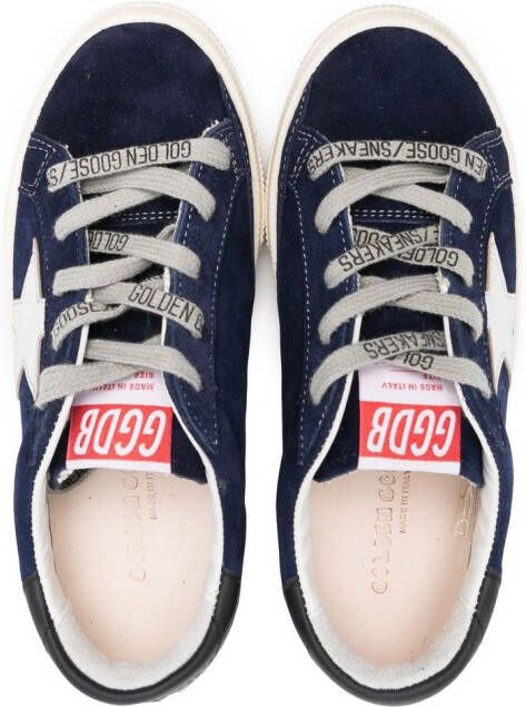 Golden Goose Kids May low-top lace-up sneakers Blue