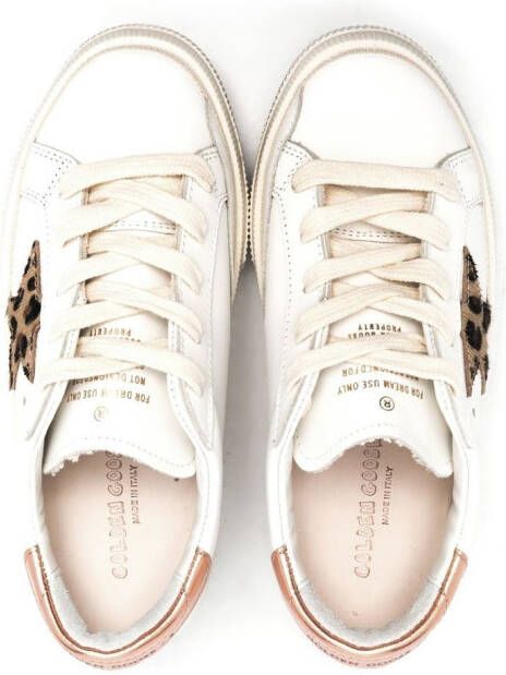 Golden Goose Kids May low-top lace-up sneakers White