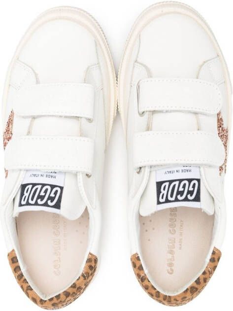 Golden Goose Kids May School touch-strap sneakers White