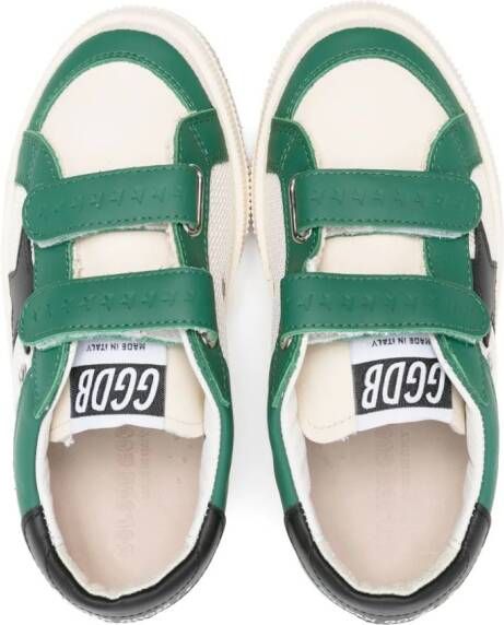 Golden Goose Kids May Star leather sneakers Green