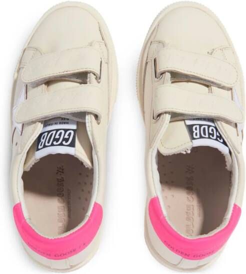 Golden Goose Kids May Star leather sneakers Neutrals