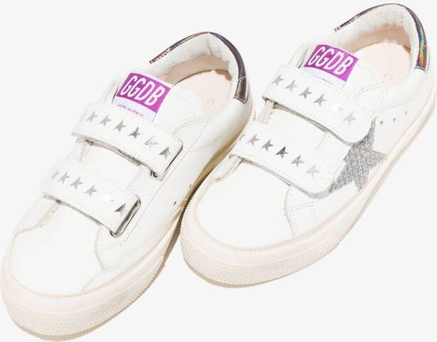 Golden Goose Kids May touch-strap fastening sneakers White