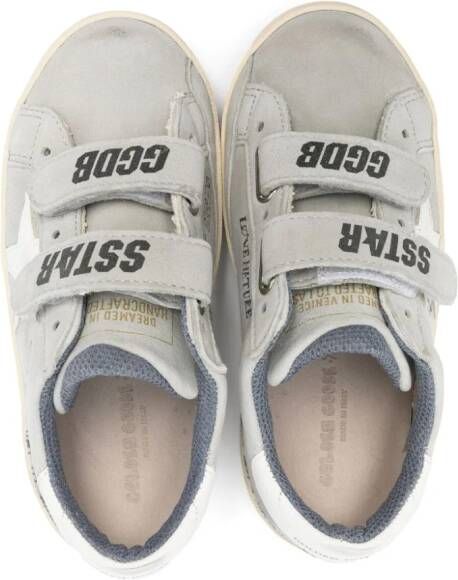 Golden Goose Kids Old School distressed-finish sneakers Grey
