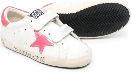 Golden Goose Kids Old school leather sneakers White