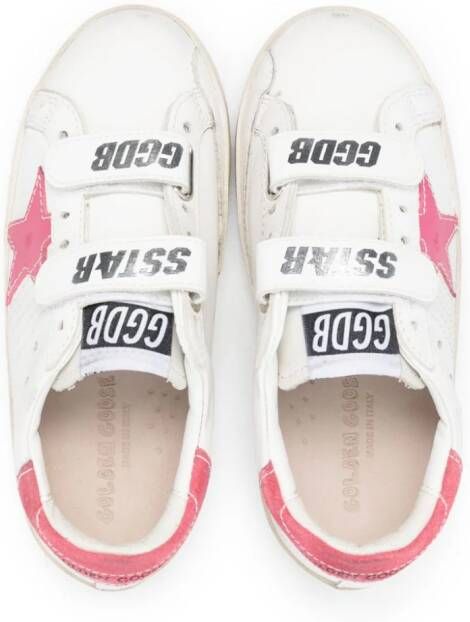 Golden Goose Kids Old school leather sneakers White