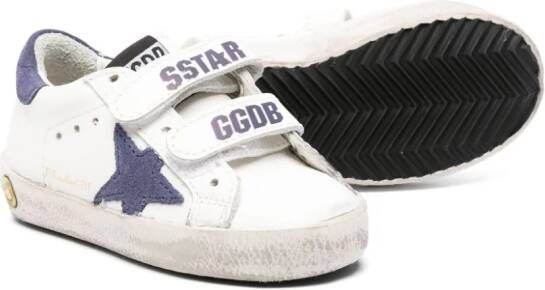 Golden Goose Kids Old School leather sneakers White