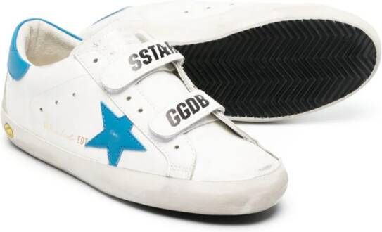 Golden Goose Kids Old School star-patch leather sneakers White