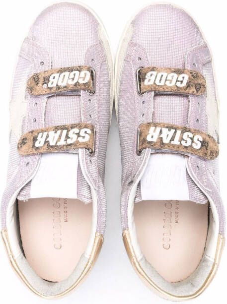Golden Goose Kids Old School touch-strap sneakers Pink