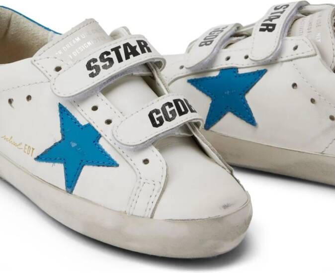 Golden Goose Kids Old School Young leather sneakers White