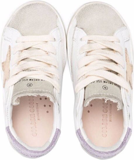 Golden Goose Kids star-patch lace-up sneakers White