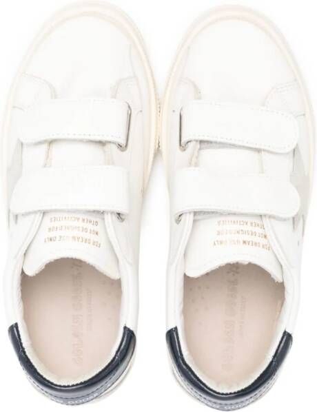 Golden Goose Kids star-patch leather sneakers White