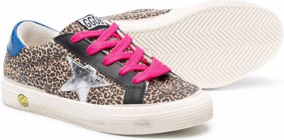 Golden Goose Kids Super-Star animal-print sneakers Neutrals