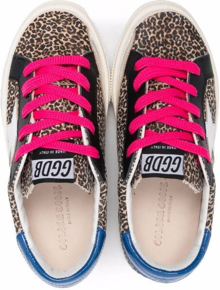 Golden Goose Kids Super-Star animal-print sneakers Neutrals